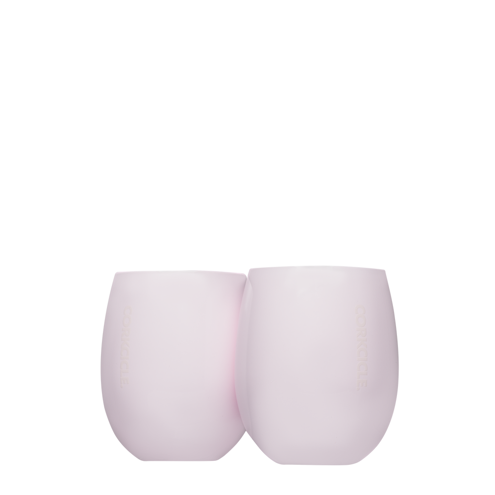 Sommelier Stemless Set (2) - Easy Cup Y8 - 10oz / Gloss Pink
