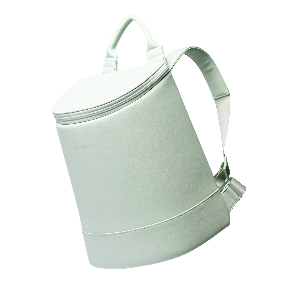 Eola Bucket Cooler Bag - Leisure Getaway D6 - Sage Mist - Vegan Leather