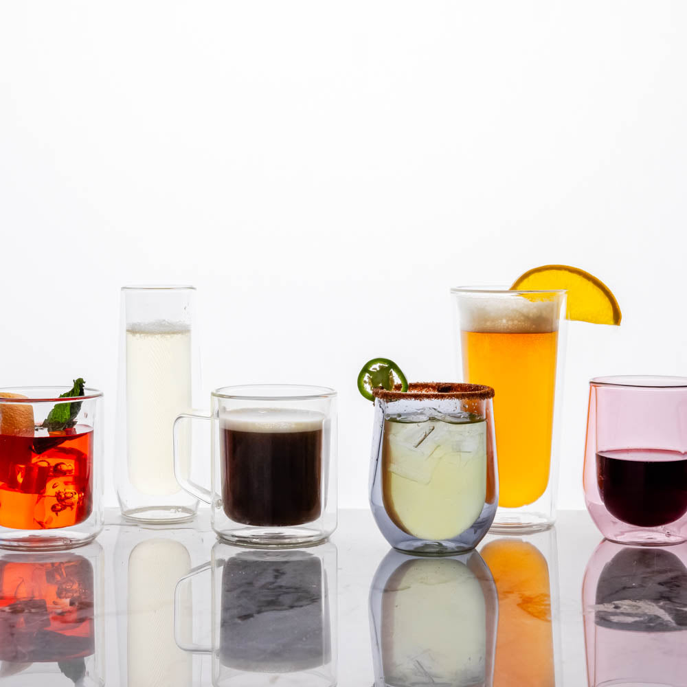 Stemless Flute Glass Set (2) - Smooth Choice T0